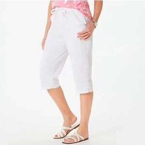 Denim & Co. Regular Casual EasyWear Twill Pull-On Skimmers Medium A393968